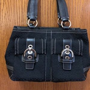 Coach black on black bag